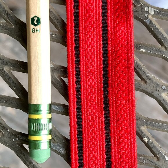 woven  decorative ribbon red striped - Picture 4 of 4